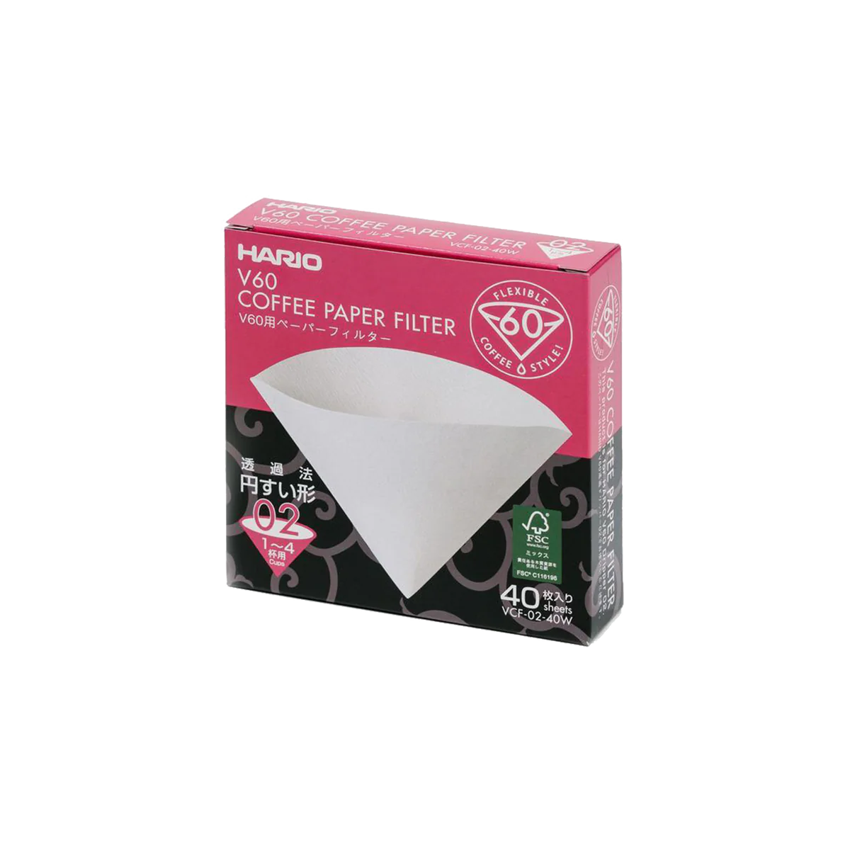 V60 Paper Filters Box 02 40pcs – White